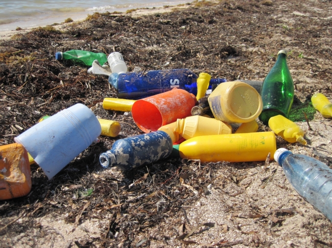  Plastic marine debris that washed up on Elliot Key, Florida.