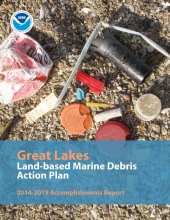 The cover of the 2014-2019 Great Lakes Marine Debris Action Plan Accomplishments Report.