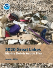 The cover of the 2020 Great Lakes Marine Debris Action Plan.