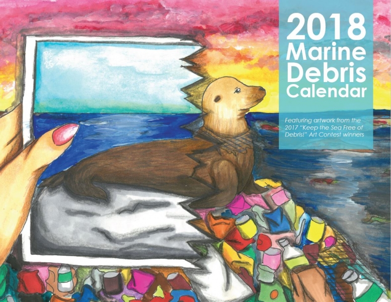 Cover of 2018 Marine Debris Calendar.