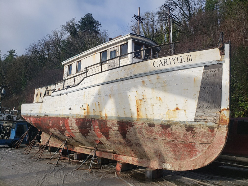 A large removed derelict vessel.