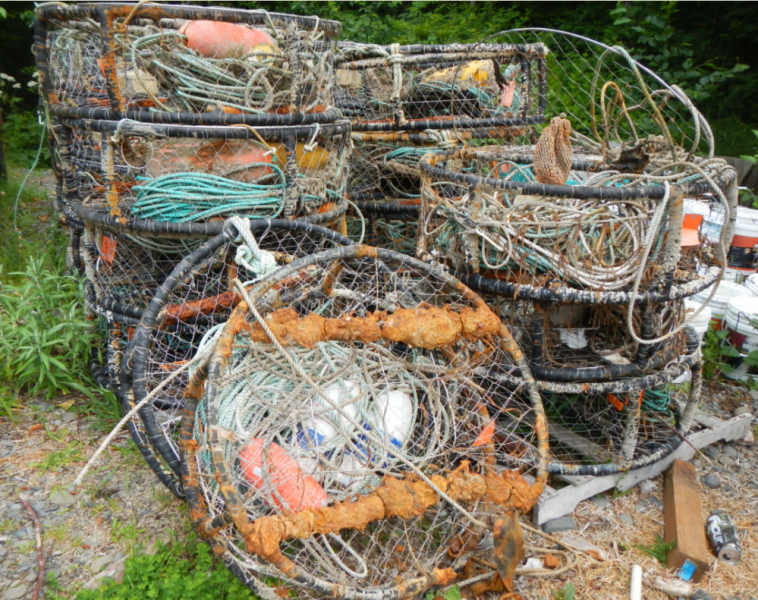 A pile of derelict crab pots.