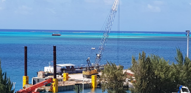 The derelict and abandoned vessel, Lady Carolina, grounded in the Saipan Lagoon. 