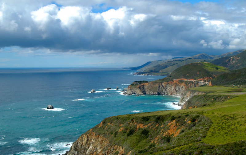 The coastline of the NOAA Monterey Bay National Marine Sanctuary.