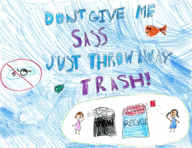 "Don't give me sass, just throw away your trash."