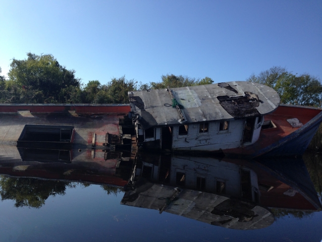 A derelict vessel in Bayou la Batre, Alabama.
