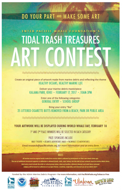 Tidal Trash Treasures Art Contest Flyer.