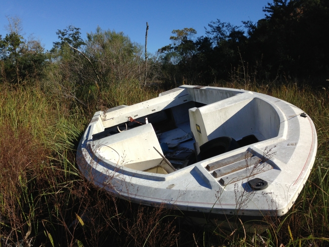 A derelict vessel in Dog River, Alabama.