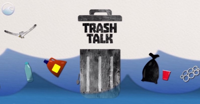 Still image from the Trash Talk video.