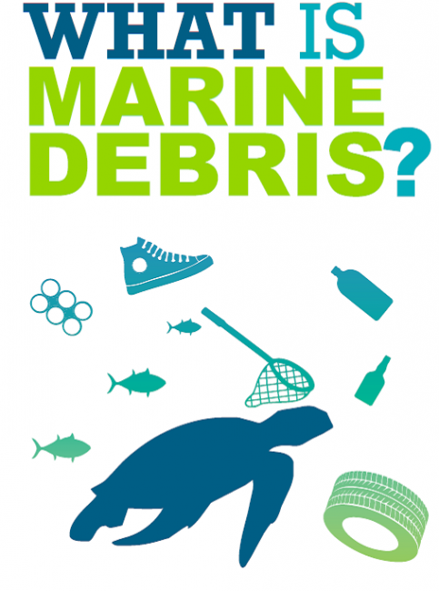 Cover of the "What is Marine Debris?" poster.