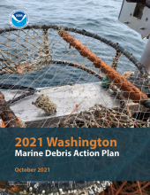 Cover of the 2021 Washington Marine Debris Action Plan.