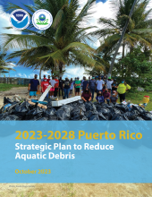 Cover of the Puerto Rico Strategic Plan to Reduce Aquatic Debris.