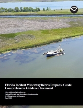Cover of the "Florida Incident Waterway Debris Response Guide" document.
