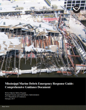 Cover of the Mississippi Marine Debris Emergency Response Guide.