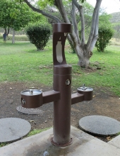 Water bottle filling station. 